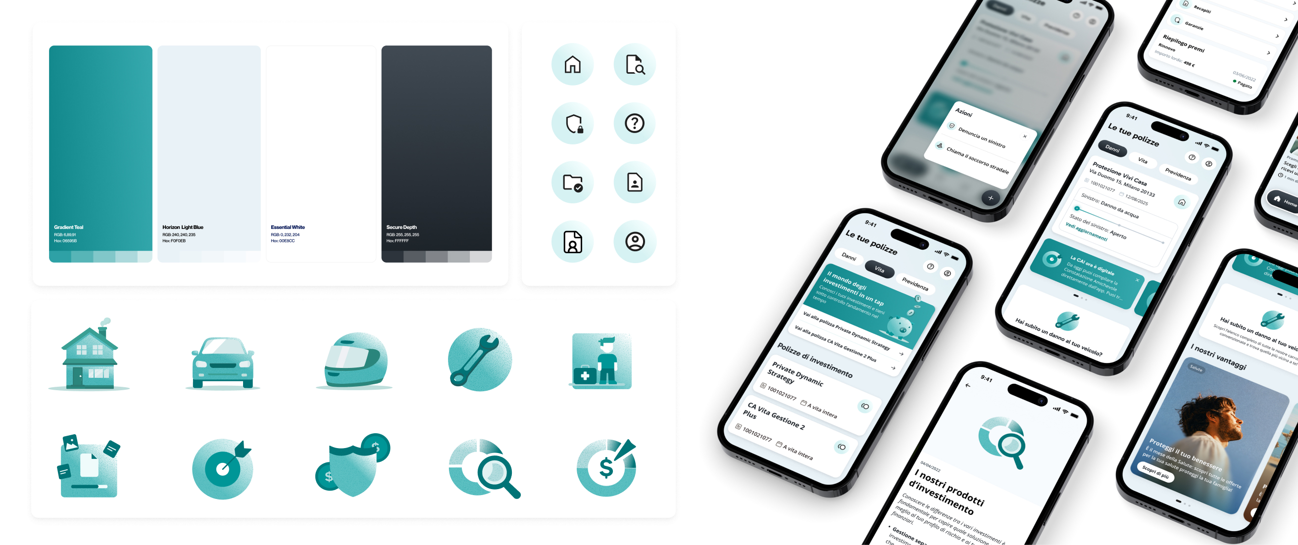 Colour, typography, iconography, illustrations and components foundations